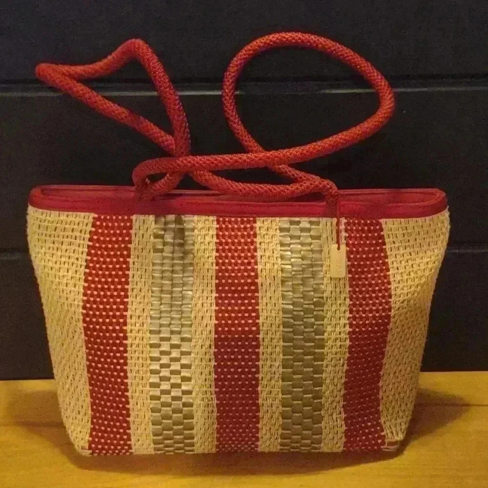 The Sak By Elliott Luca woven tan maroon bag